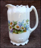 Art Nouveau German Porcelain Flowered Milkpot 1900