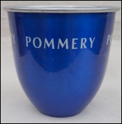 Vintage Blue Champagne Ice Bucket Cooler Pommery