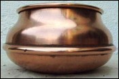 Small Dental Spittoon or Cuspidor French Copper 19th C