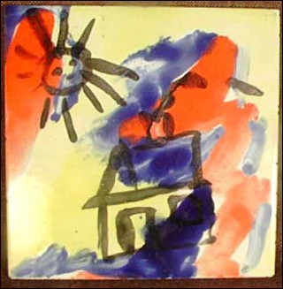 Unique Decorative Tile Stein Mettlach