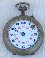 For SPARE PART Pocket Watch Nickel Plated Brass Enamel Dial