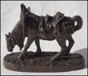 Jules Moigniez Bronze Sculpture Work Horse Hitched Clydesale 19th C