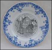 Genty Badonviller Transferware Porcelain Humour Plate 