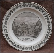Dead of Virginia Roma Cabinet Wall Grisaille Plate Creil Paris