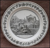 Empire Pepin The Short Cabinet Wall Grisaille Plate Creil Paris