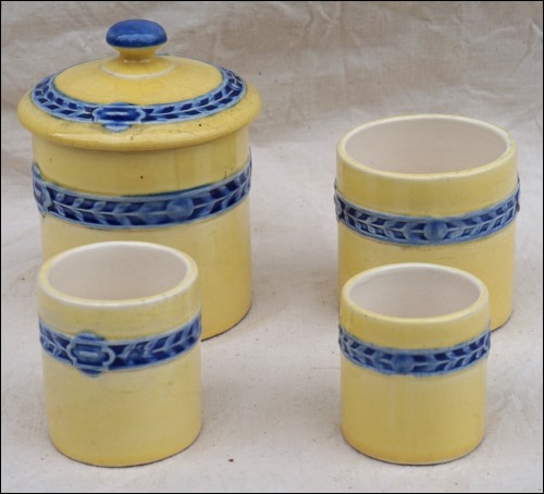 Smoker Set Faience De Bruyn Fives Lille Late 19th C