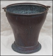 Indian Copper Dhal Curry Serving Bucket Tinned Copper 19th C