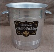 Aluminum Champagne Cooler Ice Bucket Canard-Duchene 1980