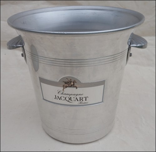 French Aluminum Champagne Ice Bucket Chiller Cooler Jacquart