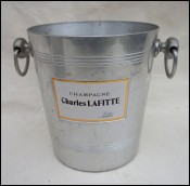 Aluminum Champagne Ice Bucket Charles Lafitte 1950