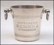 Miniature Champagne Ice Bucket Cooler Silverplate Reneka Silversmith Strasbourg