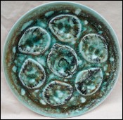 Sea Foam Oyster Plate Hand Painted French Faience Niderviller 1960