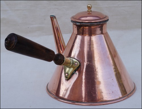 Copper Tined Copper Chocolate Coffee Pot 1qt France 1900