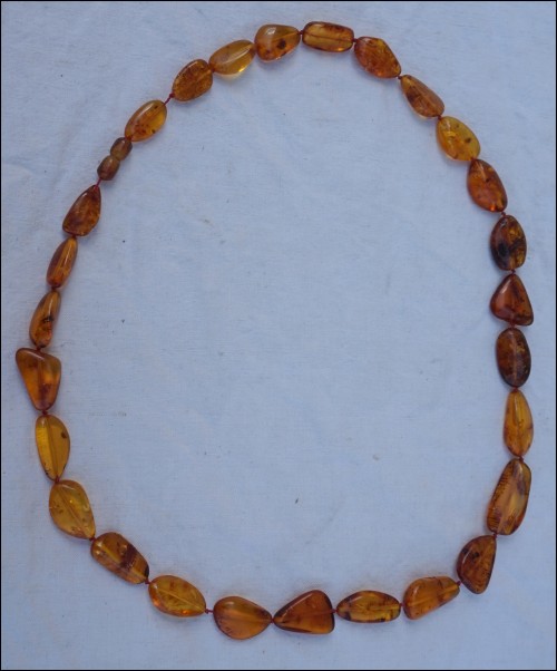 Natural Baltic Amber Cognac Butterscotch Necklace Beads 41gr