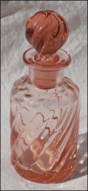 BACCARAT Bamboo Rose Amber Swirl Perfume Scent Bottle 1880