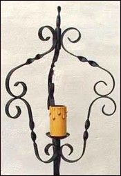 venetian Country Wrought Iron Floor Lamp 1960