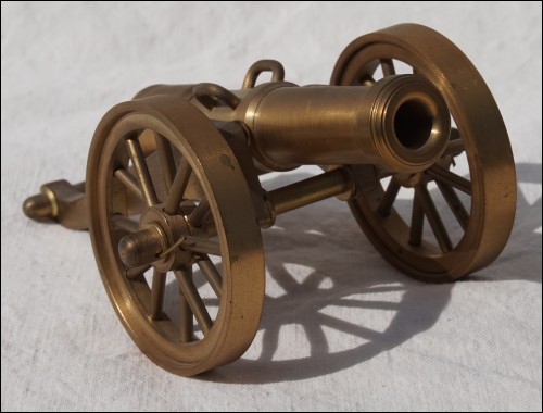 Cannon Brass Miniature Desk French Empire Style C