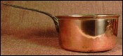 French Tined Copper Pan Astragale Edge & Iron Handle 19 th Century