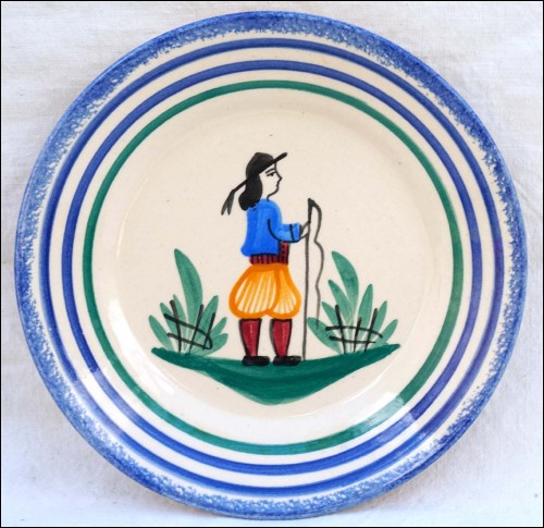 HB QUIMPER Breton Dessert Bread Plate