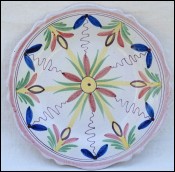 Faience Decorative Plate Malicorne no Quimper
