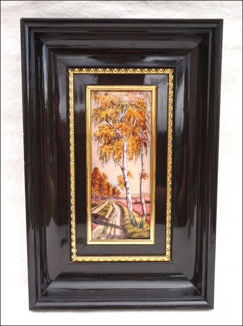 Enamel Painting over Convex Copper J Betourne Limoges