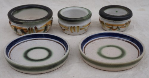 Keraluc Quimper Ceramic Butter Set 1960