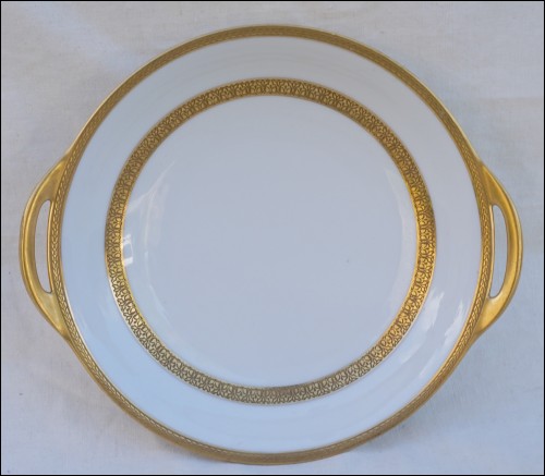 TH. HAVILAND LIMOGES Gold Porcelain Round Dish 1894 -1931