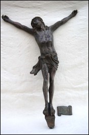 Large 22 inchs Christ Corpus Bronze INRI J Rabiant 1900 A
