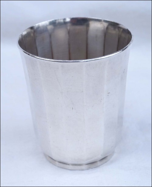 CHRISTOFLE Art Deco Goblet Tumbler Cup Silverplate