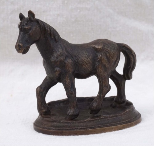 Bronze Shetland Pony Figure Paperweight Signed