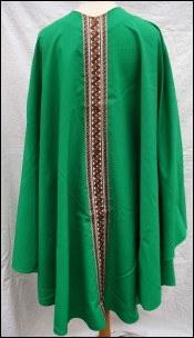Roman Green Chasuble with Braid