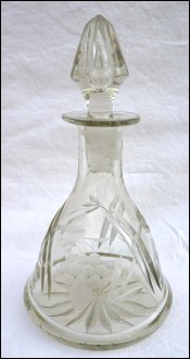 Cordial Carafe with Stopper Decanter Cut Glass 1900