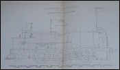 Steam Locomotive n°201 Schneider Spain Railways  Lithograph 1860