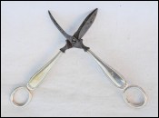 Pair Grape Scissors Steel Silvered Metal late 19th c