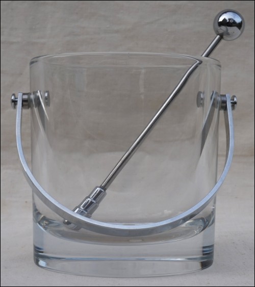 SEVRES Crystal Plated Pestel Oval Ice Bucket