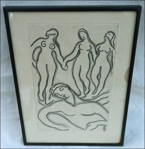 Poems of the Violets Engraving Suzanne Tourte Imprimerie Nationale 1950