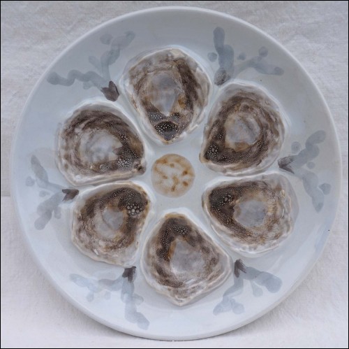 Oyster Plate St Amand Seafood Decor French Faience