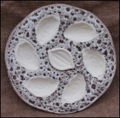 Orfinox French Large Oyster Plate Faience Vintage