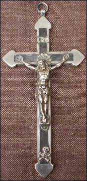 Pectoral Cross Our Lady of Lourdes Brass 1890