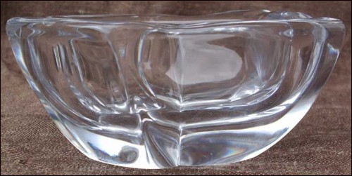 Large Heavy Ashtray Crystal Daum France 1970