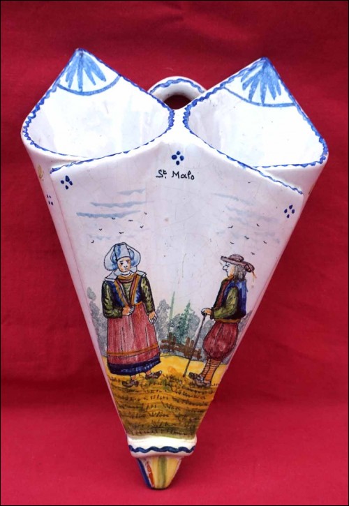 Desvres Double Wall Pocket Vase St Malot