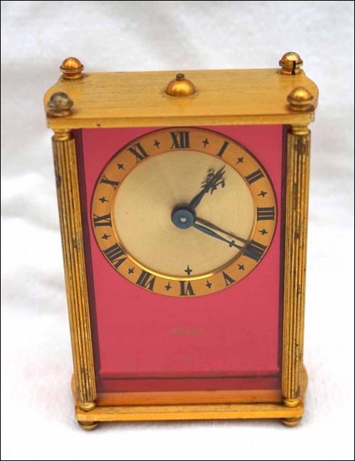 JAEGER 8 Days Reuge Music Desk Alarm Clock Swiss