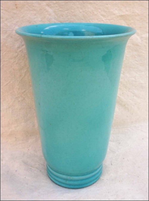 French Art Deco Celadon Faience Vase Signed A P Bonifas