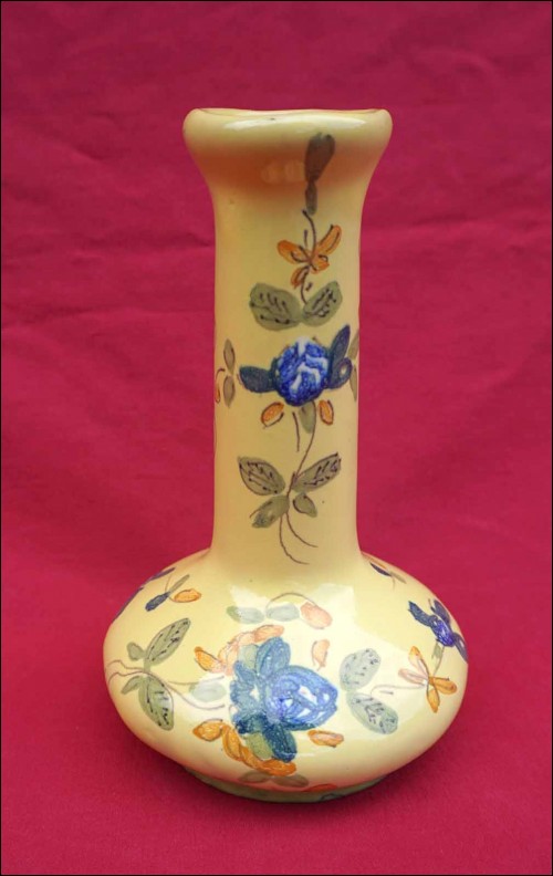 MATET MARTRES TOLOSANE French Hand Painted Faience Vase 19th C