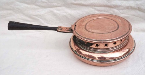 Bed Warmer Copper Wrought Iron Handle Ø 9 1/4