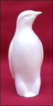 CAPODIMONTE Vintage Penguin Figurine Franc White Porcelain Italy 20th C