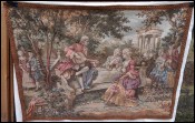 Romantic Scene Musician French Wall Hanging Tapestry Beauvais Style 37