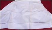 Embroidered Bed Sheet Ladder Work Mono RD White Metis 114