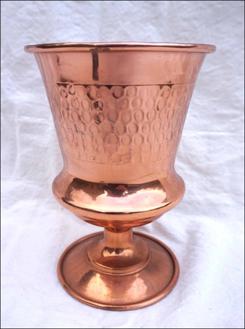 Hammered Copper Medicis Urn Vase Villedieu Normandy