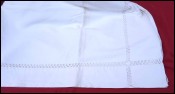 Embroidered Bed Sheet Ladder Work White Metis 118 x 78 3/4